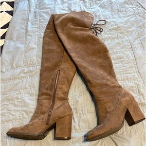 Taupe high boots